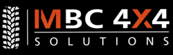 MBC 4X4 Solutions primary logo featuring a 4WD tyre tread pattern on a black background. Premium 4x4 accessories in Bendigo.