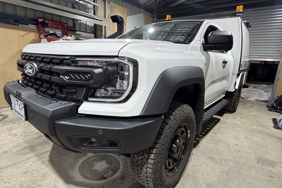 Troy's 2026 Ford Super Duty before fitout — Kangaroo Flat field service vehicle ready for accessories.