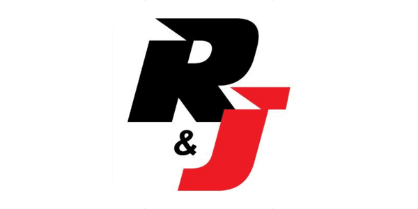 R&J Batteries brand logo — dual battery system supplier used by MBC 4X4 Solutions in Bendigo.