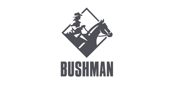 Bushman brand logo — 12V touring fridge supplier used by MBC 4X4 Solutions.